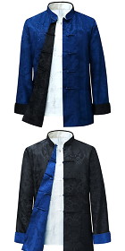 Mandarin Reversible Damask Jacket (RM)