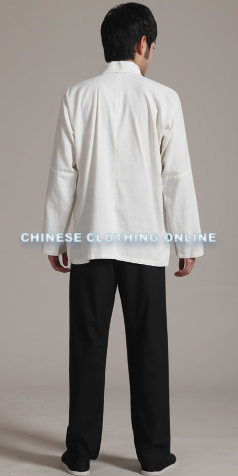 Mandarin Plain Cotton Linen Shirt (RM)