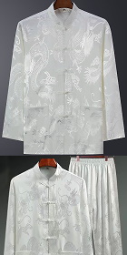 Shadow Dragon Jacquard Mandarin Suit (RM)