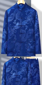 Shadow Dragon Jacquard Mandarin Suit (RM)
