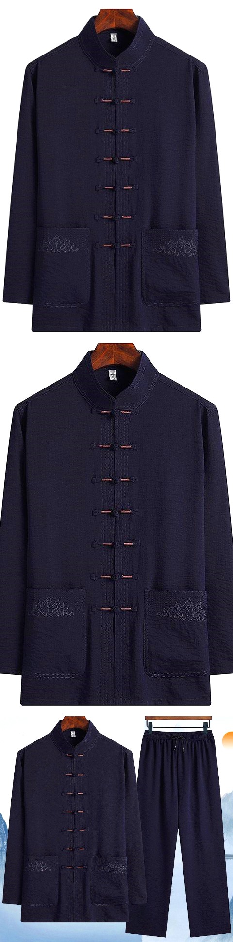Long-sleeve Mandarin Suit (RM)