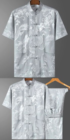 Shadow Dragon Jacquard Mandarin Suit (RM)