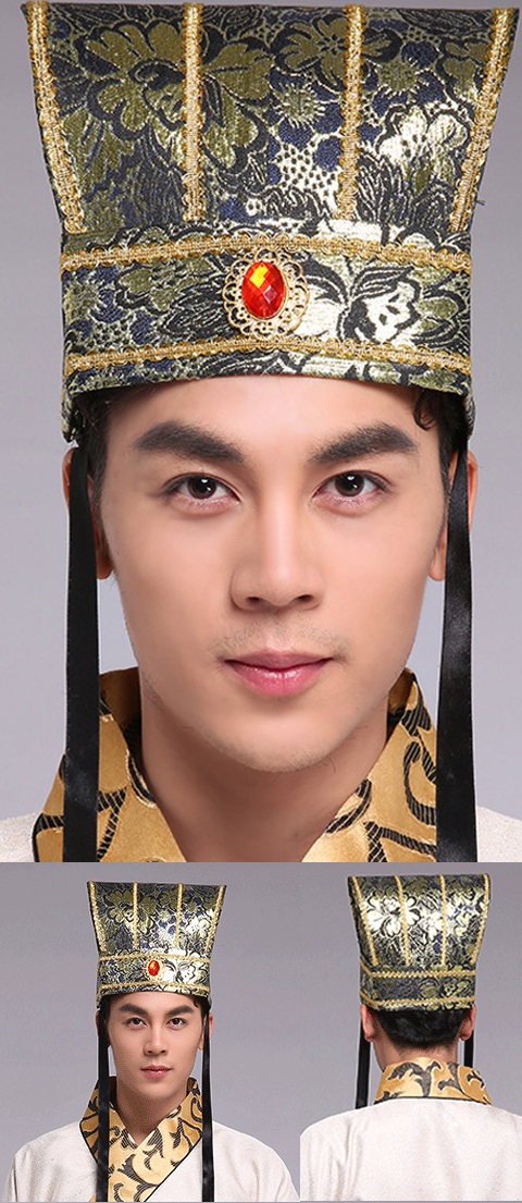 Han-dynasty Minister/Scholar-bureaucrat Hat [MZ-FGHM-TS-038E] ♣