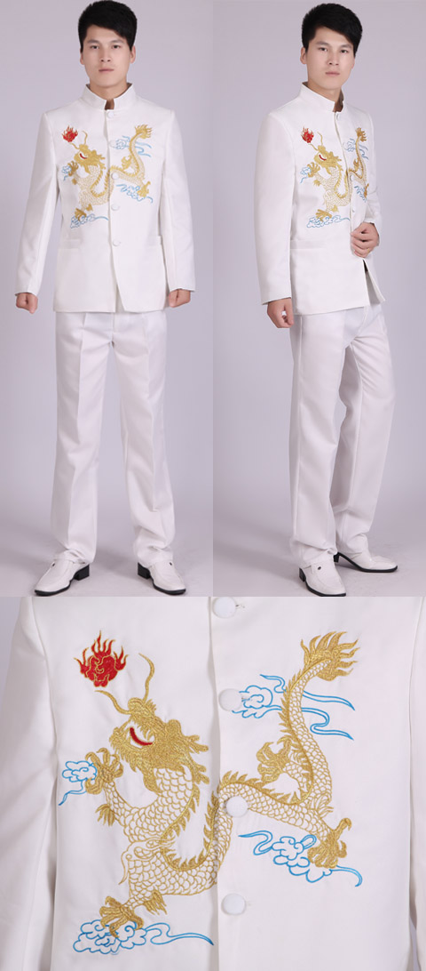 Modernised Mao Suit w/ Color Dragon Embroidery (RM)