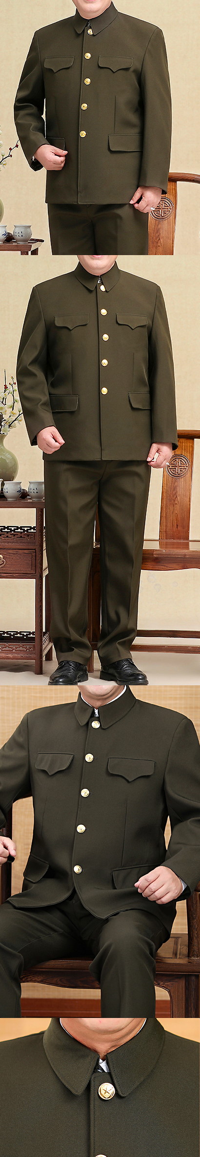 Classic Military Officer Style Mao Jacket (RM)