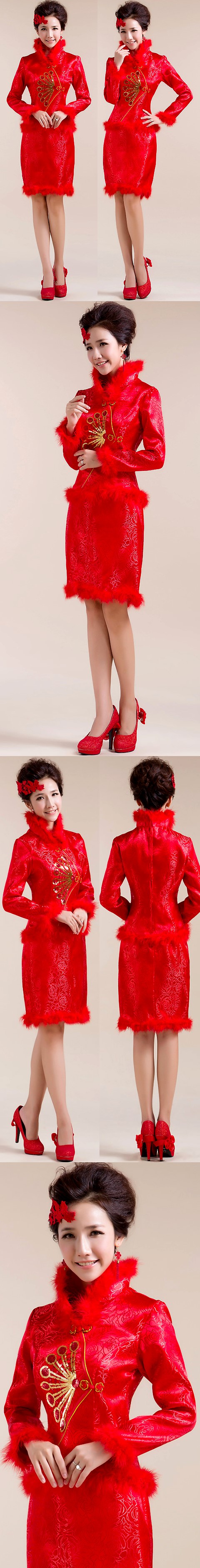 Long-sleeve Short-length Wadded Qungua (RM)