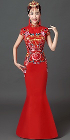 Long-length Gorgeous Embroidery Cheongsam (RM)