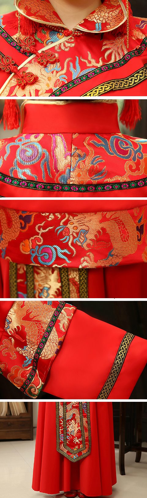 Red Evening-dress / Bridal Skirt Suit