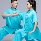 Professional Short-sleeve Cotton/Silk Taichi Kungfu Uniform (RM)