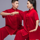 Professional Short-sleeve Cotton/Silk Taichi Kungfu Uniform (RM)
