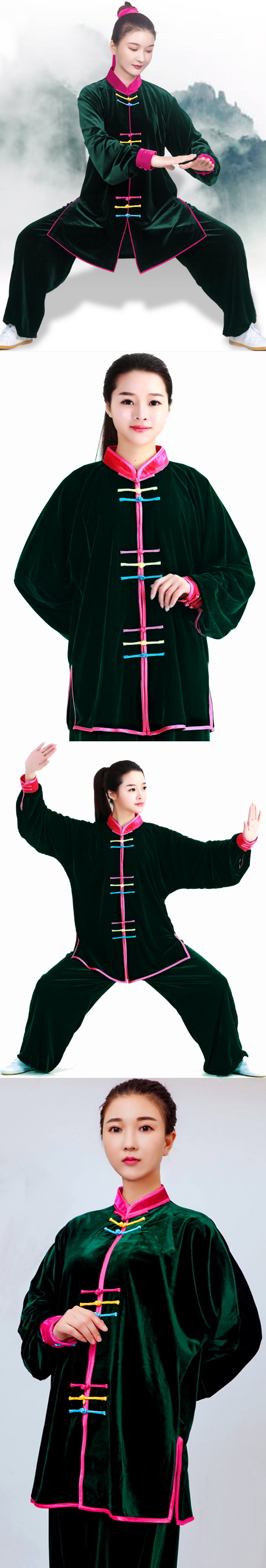 Professional Taichi Kungfu Uniform with Pants - Velvet (RM)
