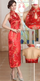 Cut-in Shoulders Bareback Brocade Cheongsam (RM)