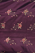 Fabric - Phoenix Tail Embroidery Chameleon Thai Silk (Purple)