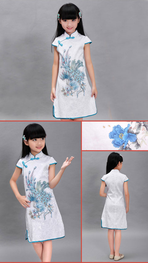Girl's Short-sleeveless Dual-layer Cheongsam (RM)