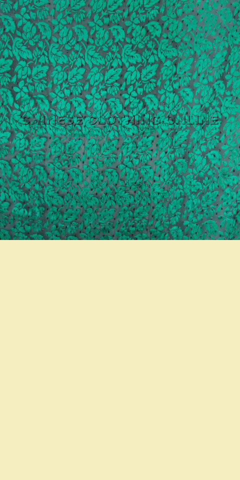 Fabric - See-through Embroidery Velvet Gauze (Green)