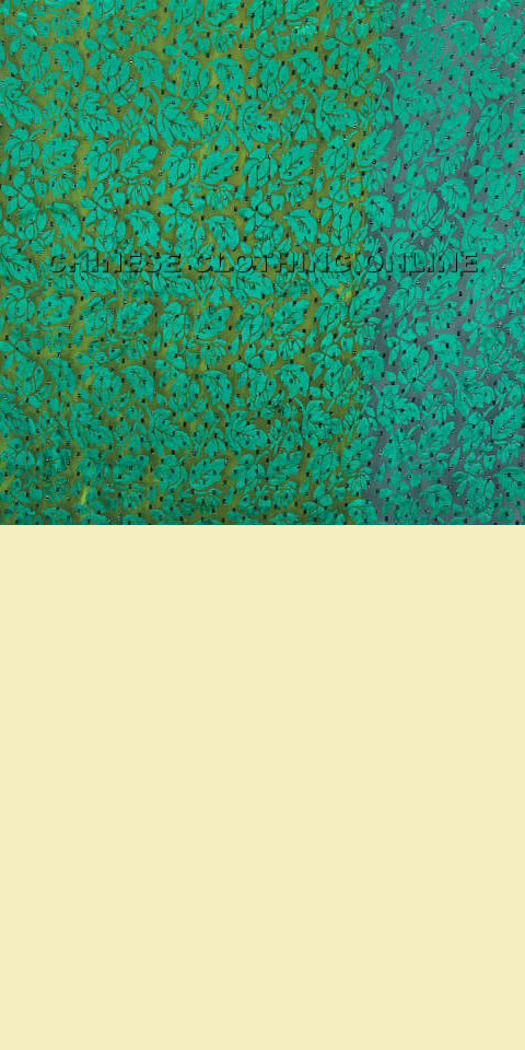 Fabric - See-through Embroidery Velvet Gauze (Green)