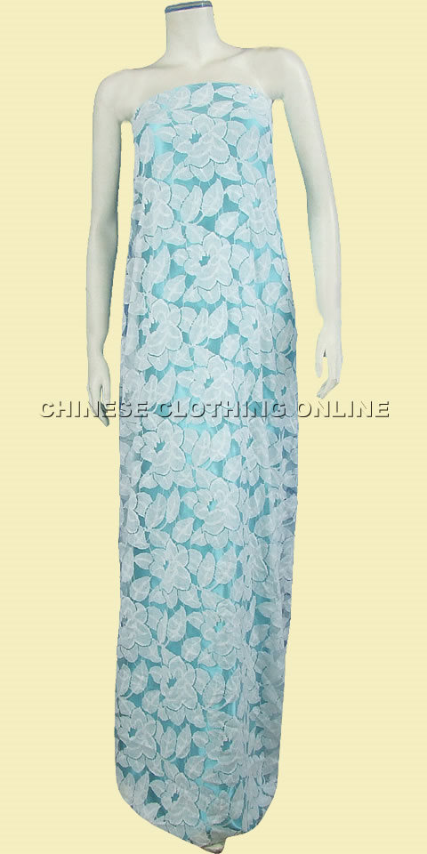 Fabric - See-through Embroidery Velvet Gauze (White)