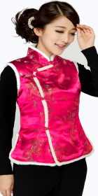 Batting Vest with Faux Fur Trimming (Ready-Made)