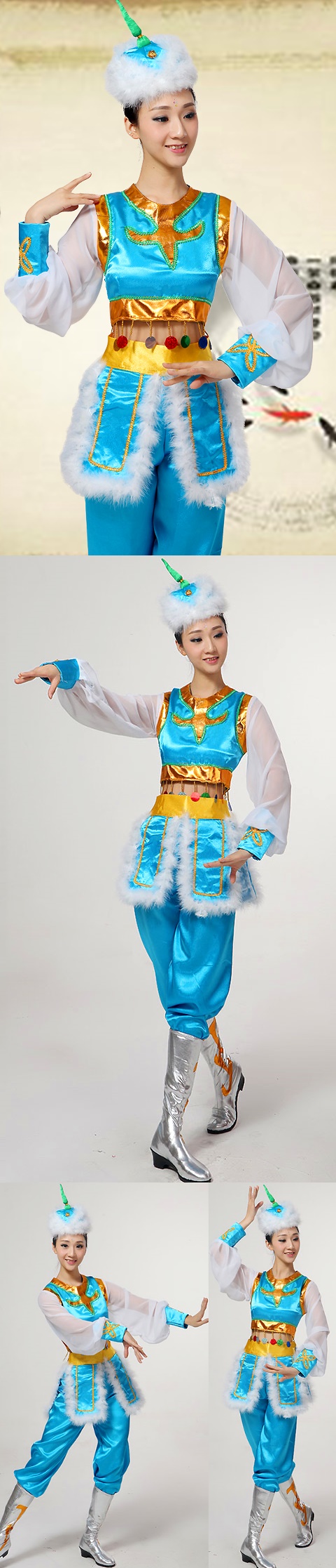 Chinese Ethnic Dancing Costume - Menggu Zu (Mongolian)