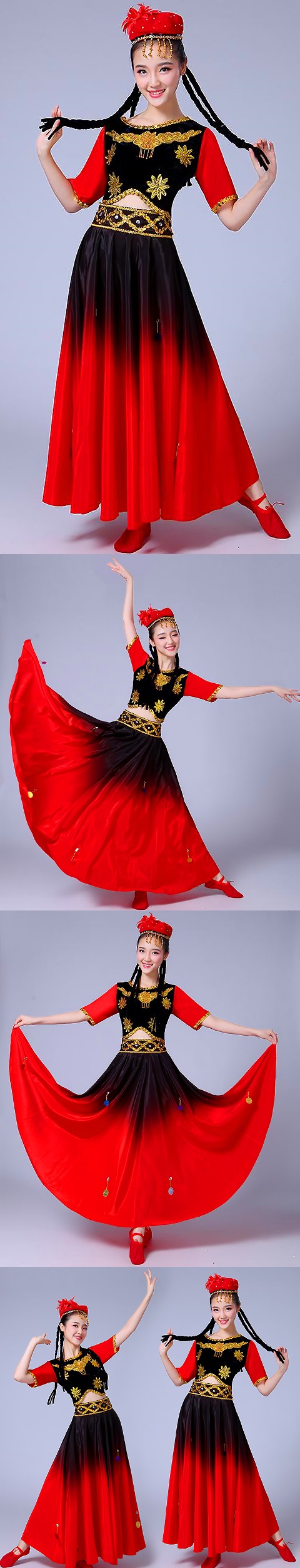 Chinese Ethnic Dancing Costume - Weiwuer Zu (Uyghurs)