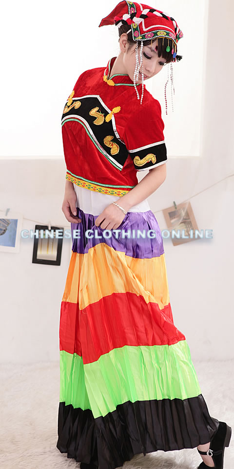Chinese Ethnic Dancing Costume - Yuanyang Yi Zu
