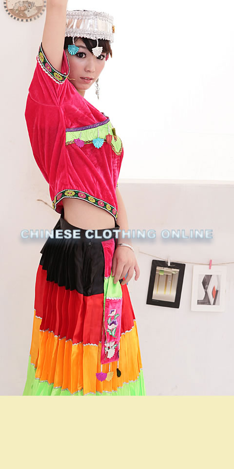 Chinese Ethnic Dancing Costume - Taijiang Miao Zu