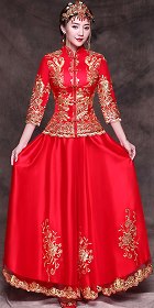 Red Evening-dress / Bridal Skirt Suit