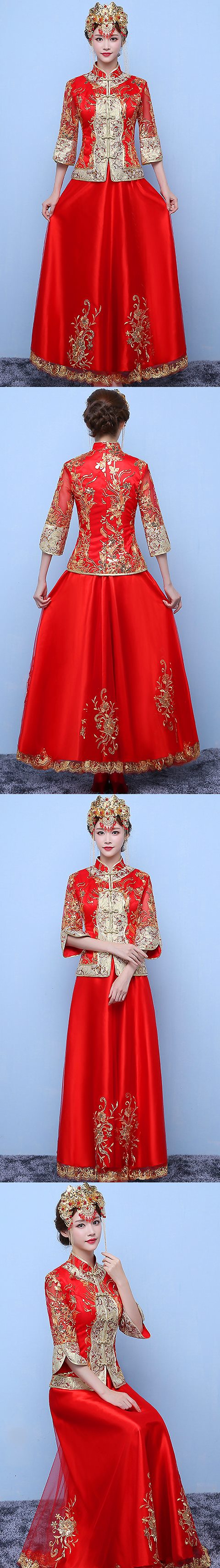 Red Evening-dress / Bridal Skirt Suit