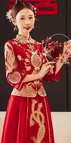 Red Evening-dress / Bridal Skirt Suit Red Evening-dress / Bridal Skirt Suit