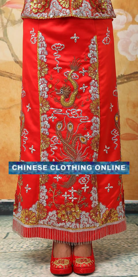Luxurious Handmade Dragon and Phoenix Qungua