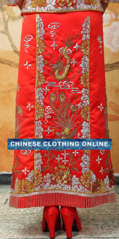 Luxurious Handmade Dragon and Phoenix Qungua
