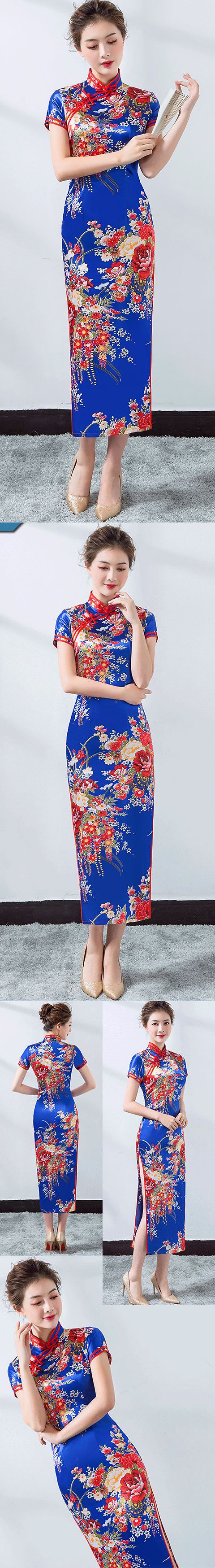 Short-sleeve Long-length Cheongsam (RM)