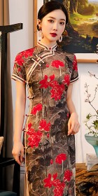 Short-sleeve Long-length Cheongsam (RM)
