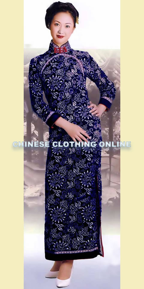 Long-sleeve Long-length Cheongsam (CM)