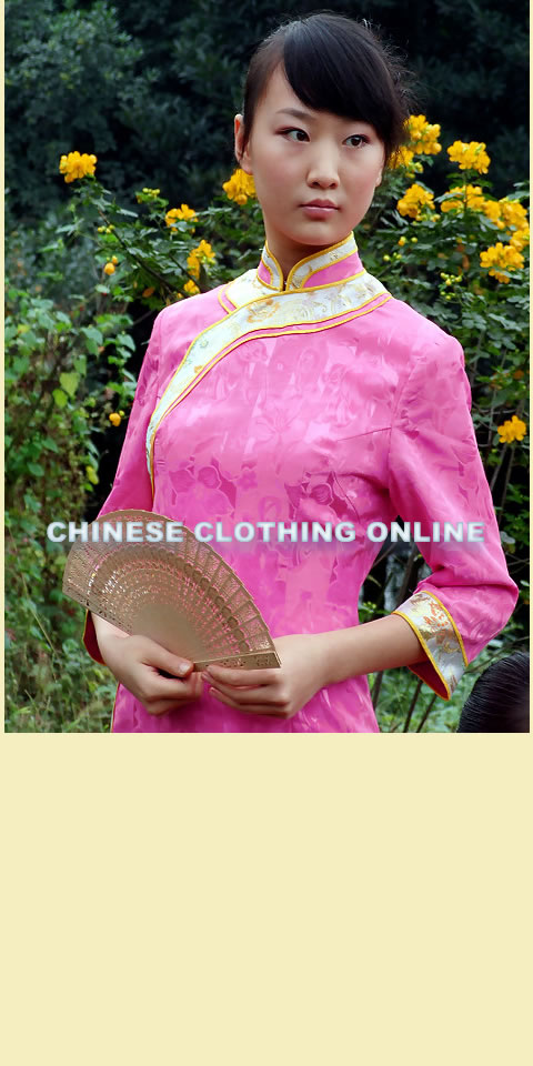 3/4-sleeve Long-length Cheongsam (CM)