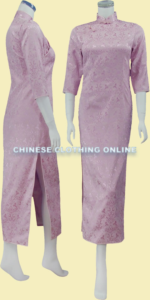 3/4-sleeve Long-length Cheongsam (CM)