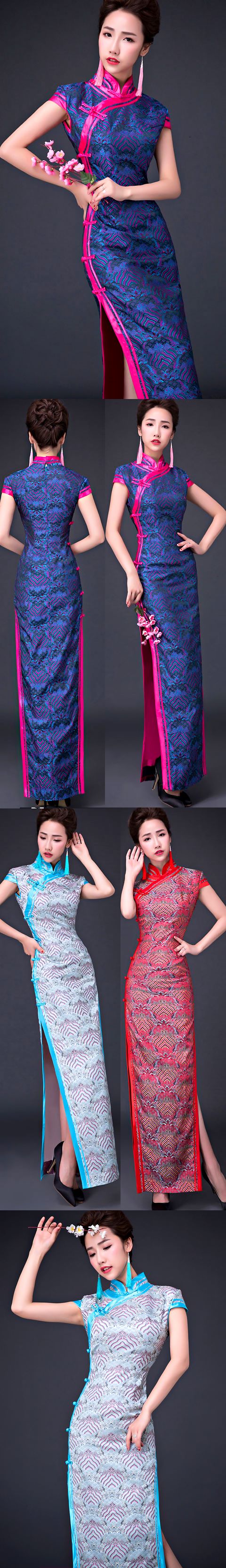 Cup-sleeve Long-length Cheongsam (CM)