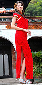 Cup-sleeve Long-length Cheongsam (CM)