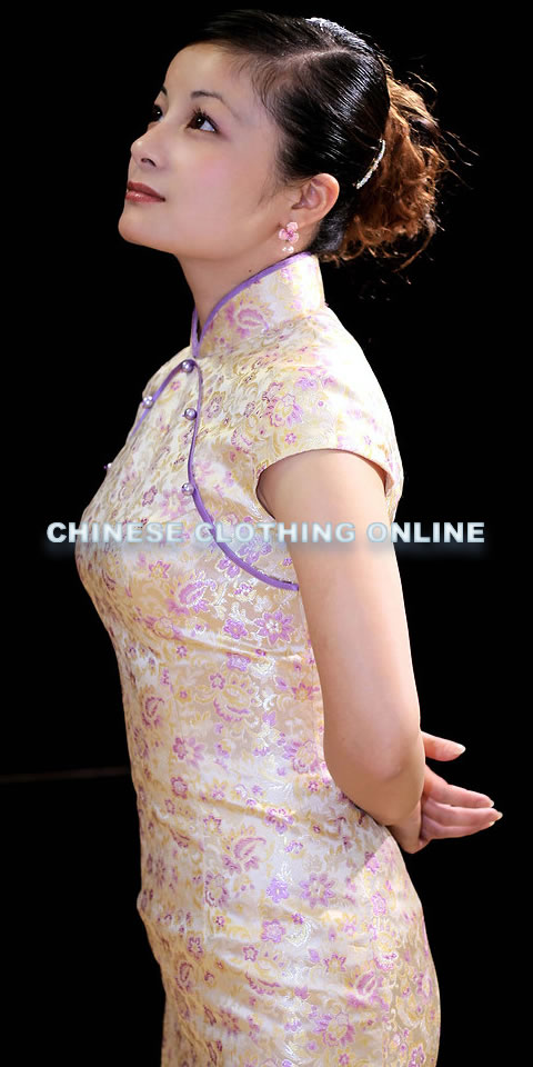 Cup-sleeve Long-length Cheongsam (CM)
