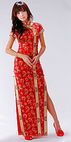 Short-sleeve Long-length Cheongsam (CM)