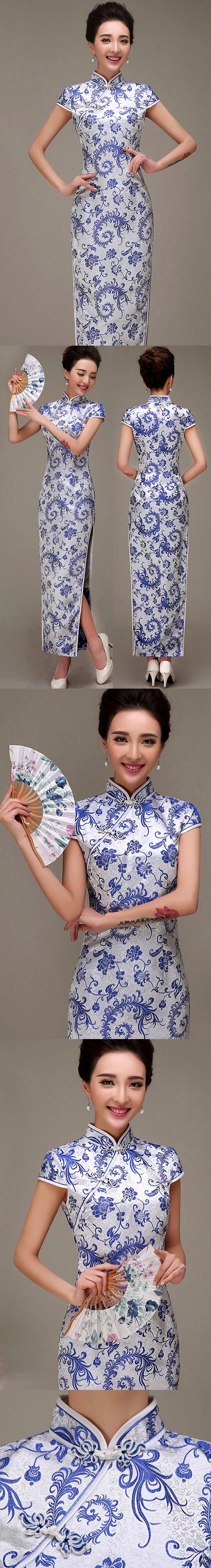 Cup-sleeve Long-length Cheongsam (CM)