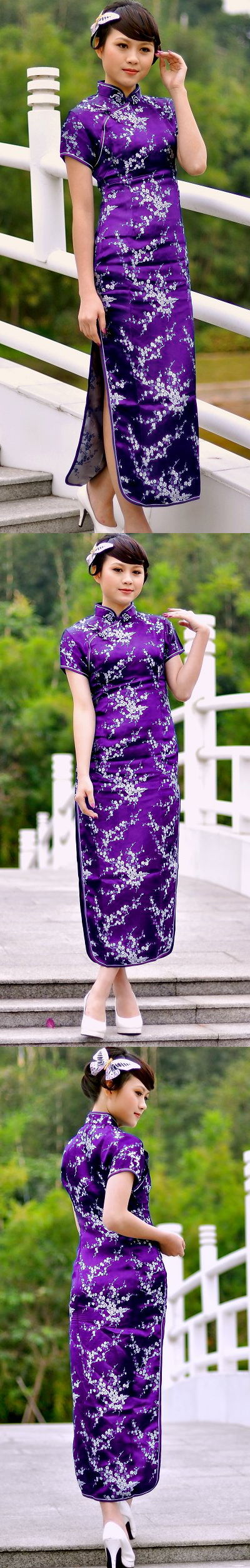 Short-sleeve Long-length Cheongsam (CM)