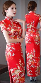 Short-sleeve Long-length Cheongsam (CM)