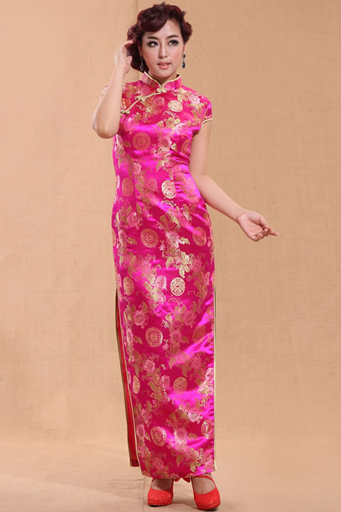 Cup-sleeve Long-length Cheongsam (CM)