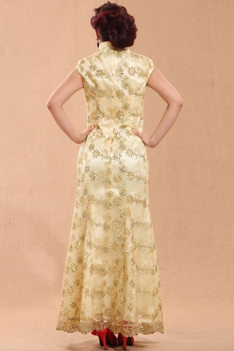 Cup-sleeve Long-length Cheongsam (CM)