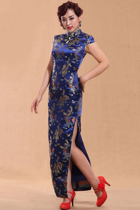 Cup-sleeve Long-length Cheongsam (CM)