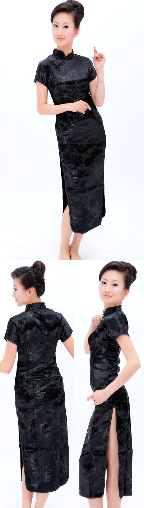 Short-sleeve Long-length Brocade Cheongsam (RM)