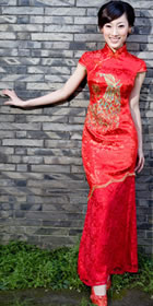 Cup-sleeve Long-length Cheongsam (RM)