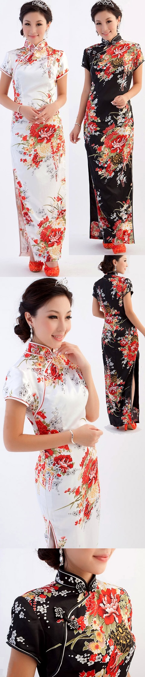 Short-sleeve Long-length Cheongsam (CM)