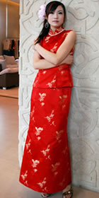 2-piece Sleeveless Long-length Cheongsam (CM)